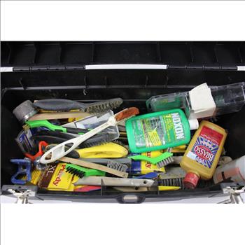 Stanley Tool Box With Paint Accesories, Brushes