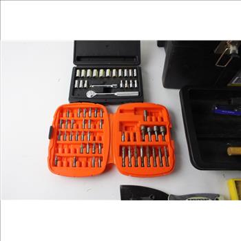 Stanley Tool Box With Socket Set, Screwdrivers, And More, 20+ Pieces