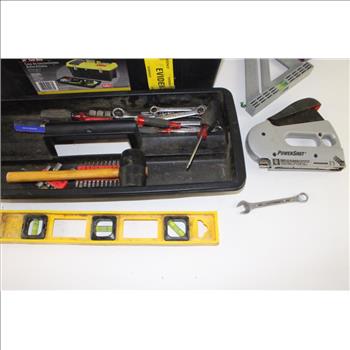 Stanley Tool Box With Socket Set, Screwdrivers, And More, 20+ Pieces
