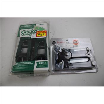 Staple Gun, Steel Nail Sets, Auto Center Punch, Siding Installation Tool, 5 Pieces