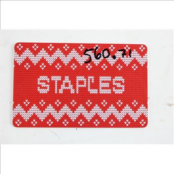 Staples Gift Card, $560.71