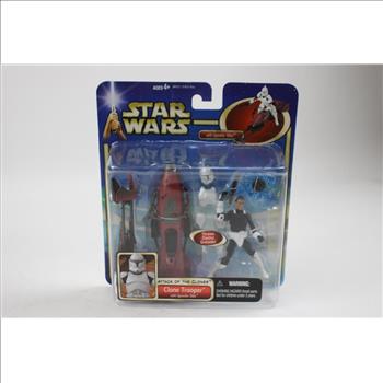 Star Wars Attack Of The Clones - Clone Trooper With Speeder Bike
