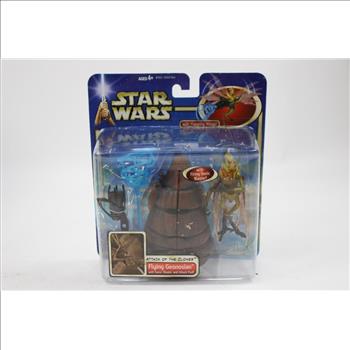 Star Wars Attack Of The Clones - Flying Geonosian With Sonic Blaster And Attack Pod