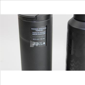 Starbucks Mermaid Tumbler 2020 Vacuum Insulated Bottle Stainless Steel (2), Starbucks Gunmetal 16 Oz. Asymetrical Stainless Tumb