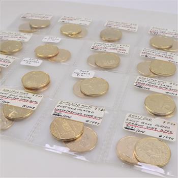 Statehood Gold Plated Quarters, 30+ Pieces