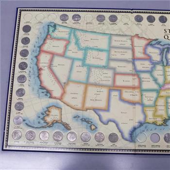 Statehood Quarters Collector's Album, 34 Quarters, Incomplete Set