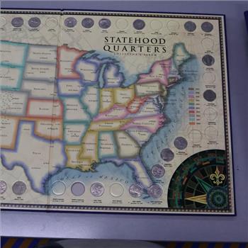Statehood Quarters Collector's Album, 34 Quarters, Incomplete Set