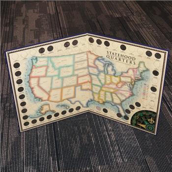 Statehood Quarters Collector's Album, 34 Quarters, Incomplete Set