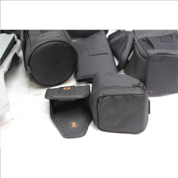 Sterilite Storage Bin With Lowe Pro Camera Bags And More Bulk Lot, 7+ Pieces