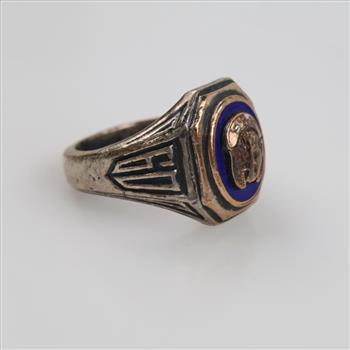 Sterling Silver 10kt Gold Accent Class Ring