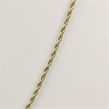 Sterling Silver 10kt GP Rope Chain Necklace