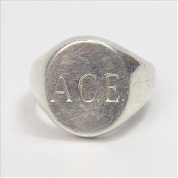 Sterling Silver 15.85g Tiffany & Co. Signet Ring