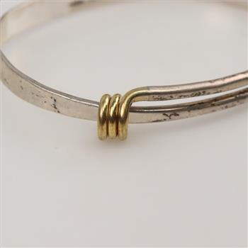 Sterling Silver 18kt Gold Accent Bracelet