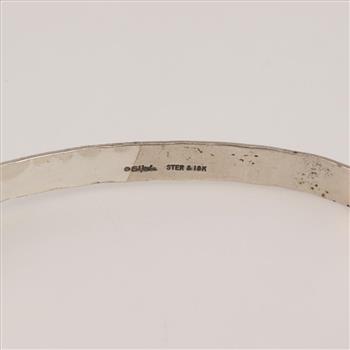 Sterling Silver 18kt Gold Accent Bracelet