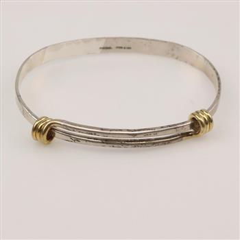 Sterling Silver 18kt Gold Accent Bracelet