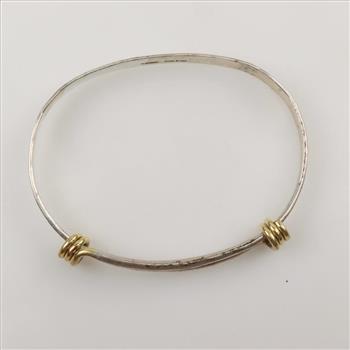Sterling Silver 18kt Gold Accent Bracelet