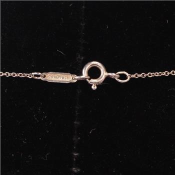 Sterling Silver 2.7g Tiffany & Co. Frank Gehry Orchid Drop Necklace