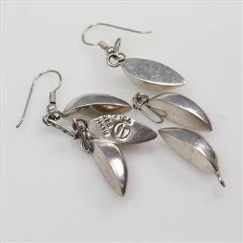 Sterling Silver 9.6g Taxco Two Trees Hallmark Earrings