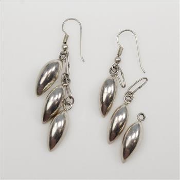 Sterling Silver 9.6g Taxco Two Trees Hallmark Earrings