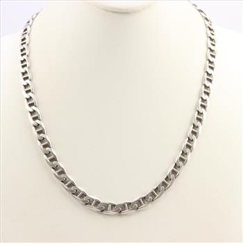 Sterling Silver Anchor Chain Necklace