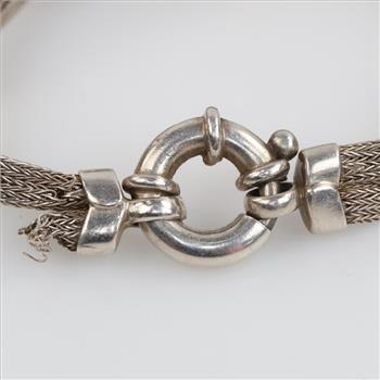 Sterling Silver And 14kt Gold Bracelet