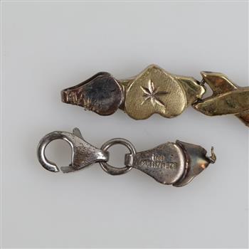 Sterling Silver And 9kt GP Bracelet