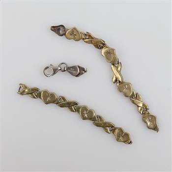 Sterling Silver And 9kt GP Bracelet