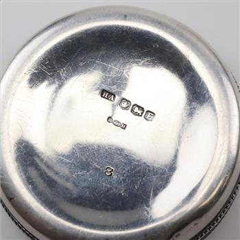 Sterling Silver Antique Round Trinket Box