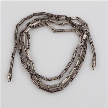 Sterling Silver Bar Link Necklace