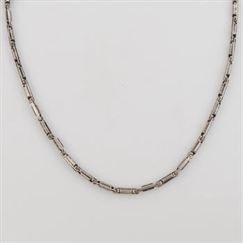 Sterling Silver Bar Link Necklace
