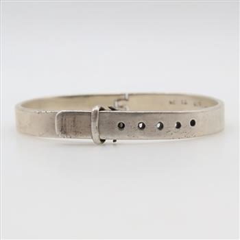 Sterling Silver Belt Buckle Bracelet