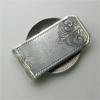 Sterling Silver Belt Buckle Money Clip