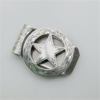 Sterling Silver Belt Buckle Money Clip