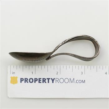 Sterling Silver Bent Curved Baby Spoon