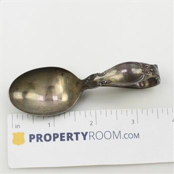 Sterling Silver Bent Curved Baby Spoon