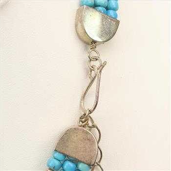 Sterling Silver Blue Bead Necklace