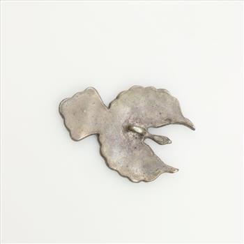 Sterling Silver Blue & Red Stone Inlay Pendant