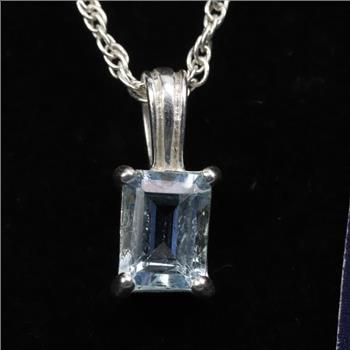 Sterling Silver Blue Stone 3 Piece Jewelry Set