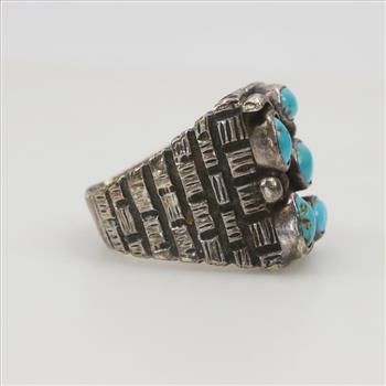 Sterling Silver Blue Stone Ring