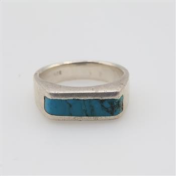Sterling Silver Blue Stone Ring
