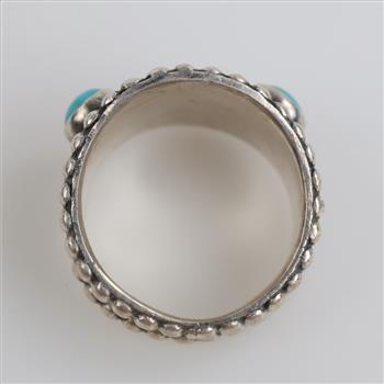 Sterling Silver Blue Stone Ring