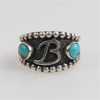 Sterling Silver Blue Stone Ring