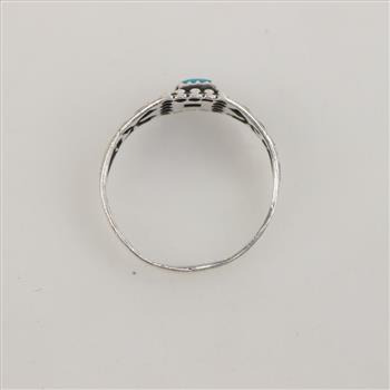 Sterling Silver Blue Stone Ring