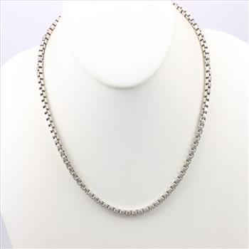 Sterling Silver Box Chain Necklace