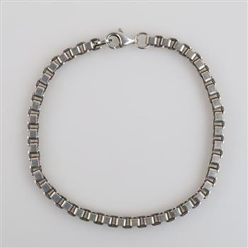 Sterling Silver Box Link Bracelet