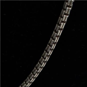 Sterling Silver Box Link Necklace