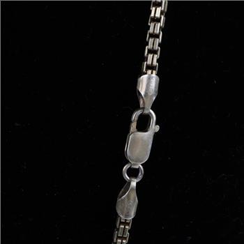 Sterling Silver Box Link Necklace