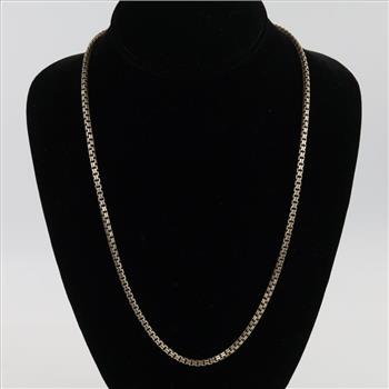 Sterling Silver Box Link Necklace