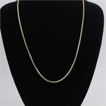 Sterling Silver Box Necklace