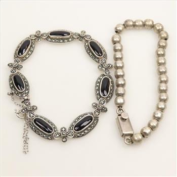 Sterling Silver Bracelets, 2 Pieces